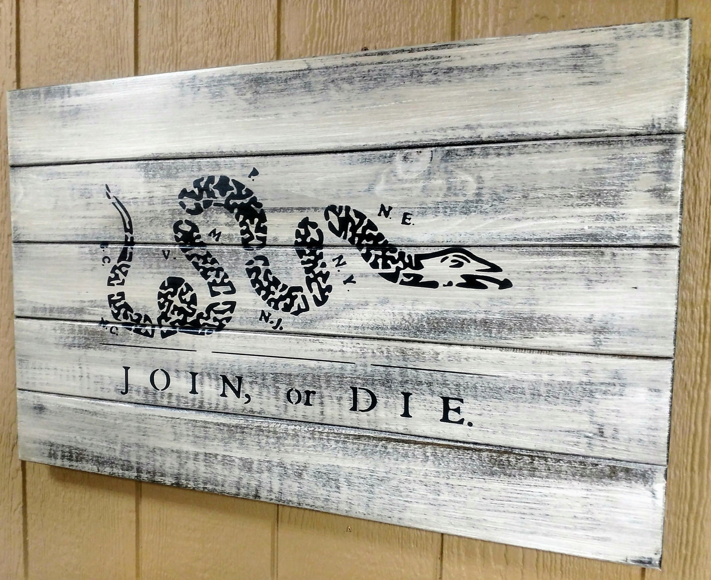 "Join or Die" Hidden Gun Storage Sign