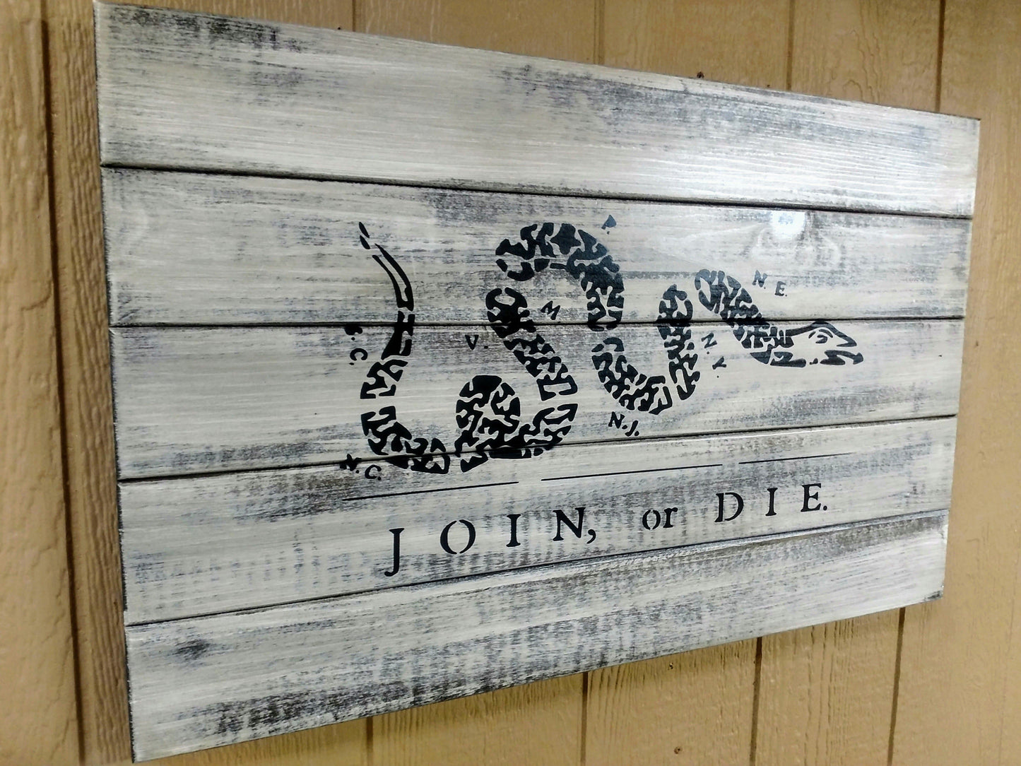 "Join or Die" Hidden Gun Storage Sign