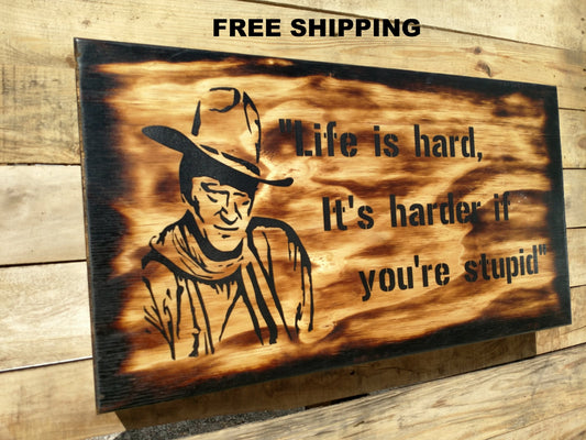 "Life is Hard" Mini Gun Storage Sign