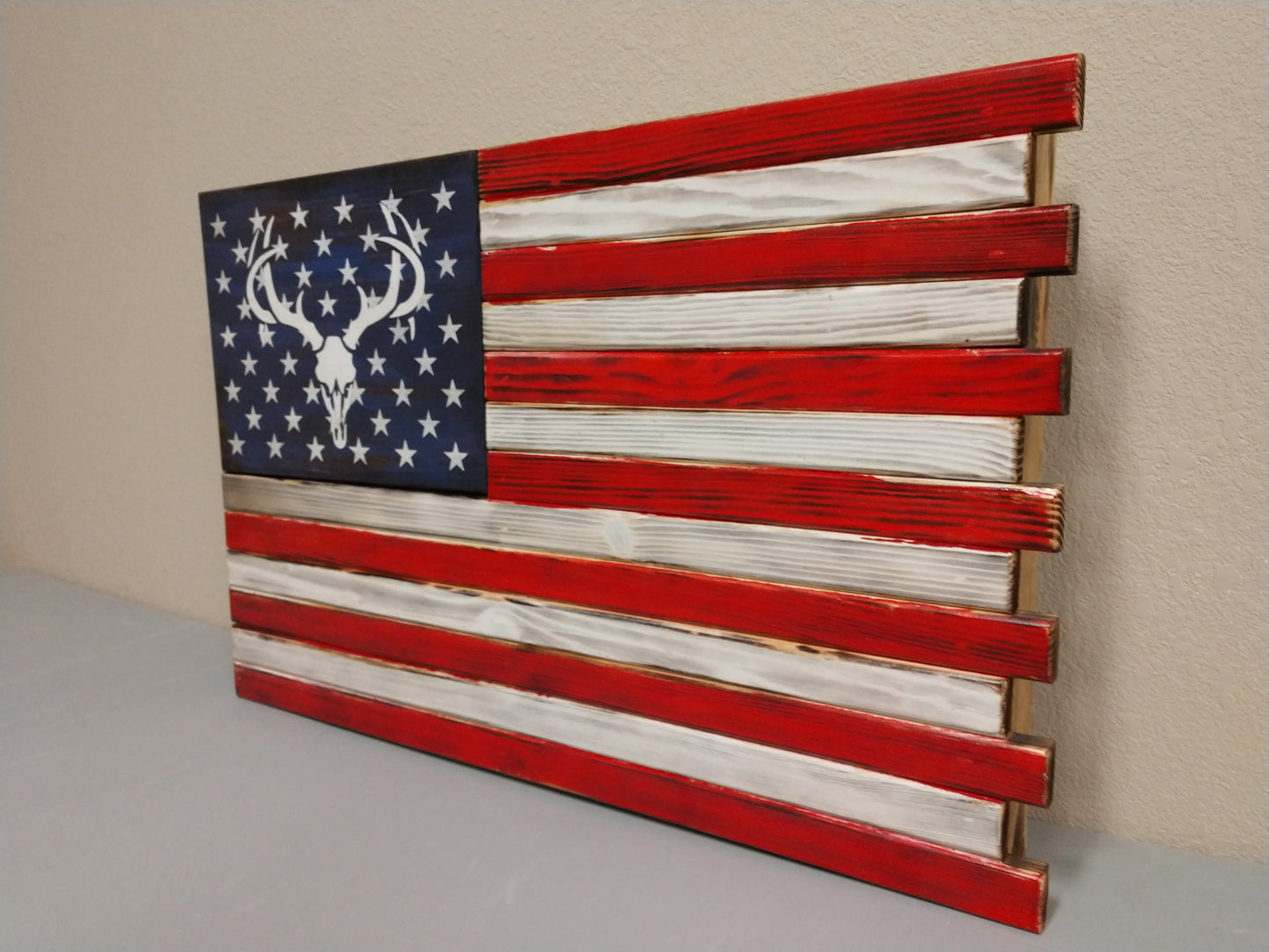 Large American Flag Gun Concealment Case with 2 Compartments