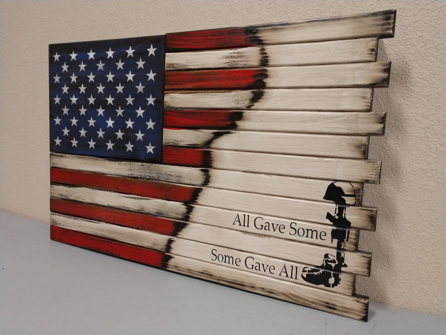 Small Hidden Gun Case with ½ USA Flag and ½ Graphic Design