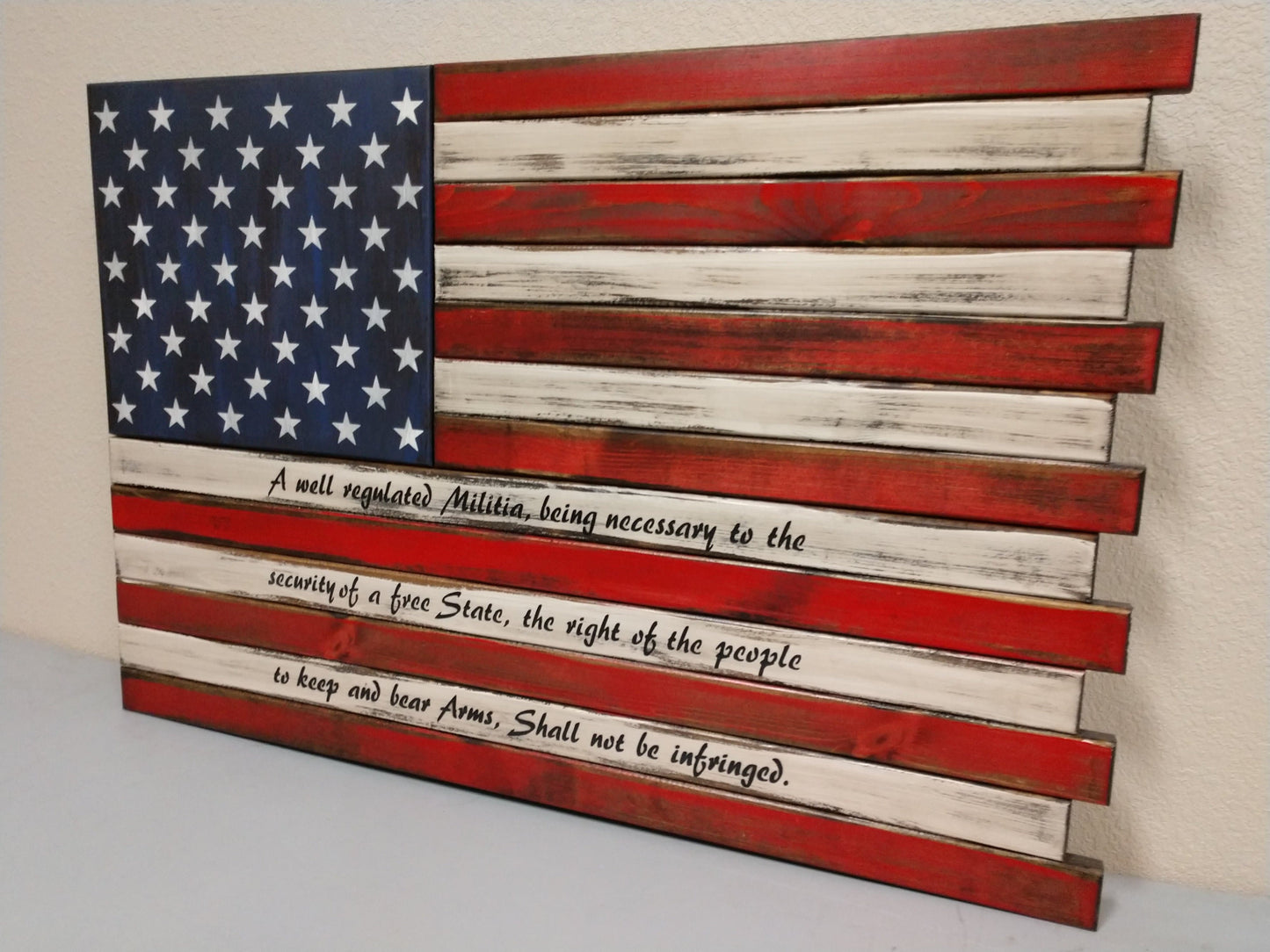 Large American Flag Gun Concealment Case with 2 Compartments