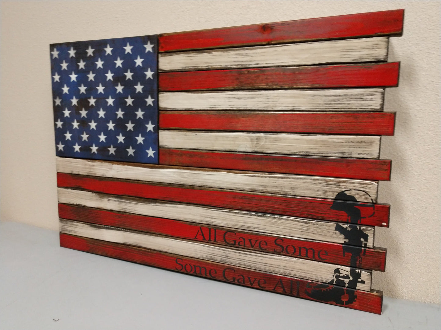 Large American Flag Gun Concealment Case with 2 Compartments