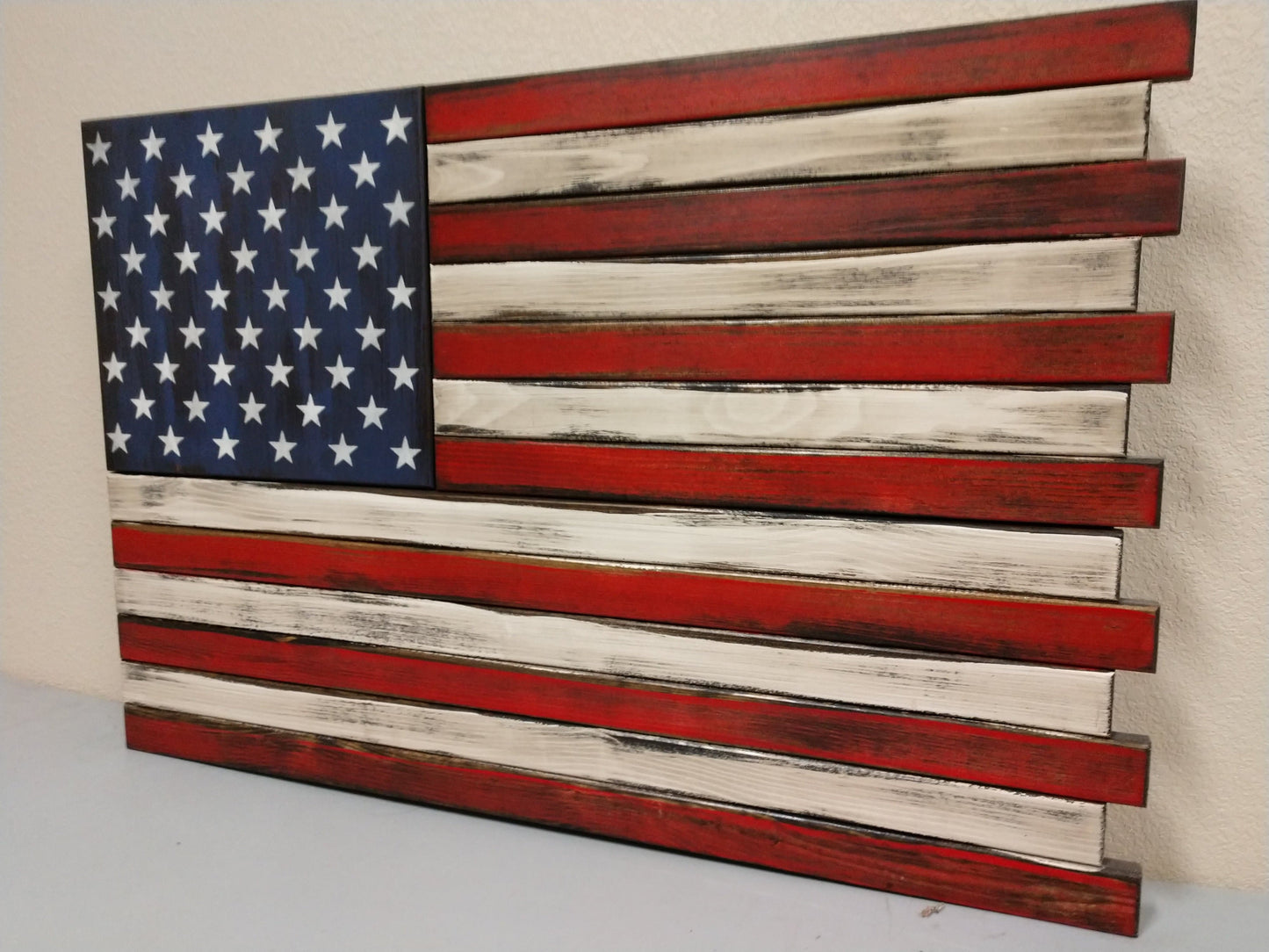 Large American Flag Gun Concealment Case with 2 Compartments
