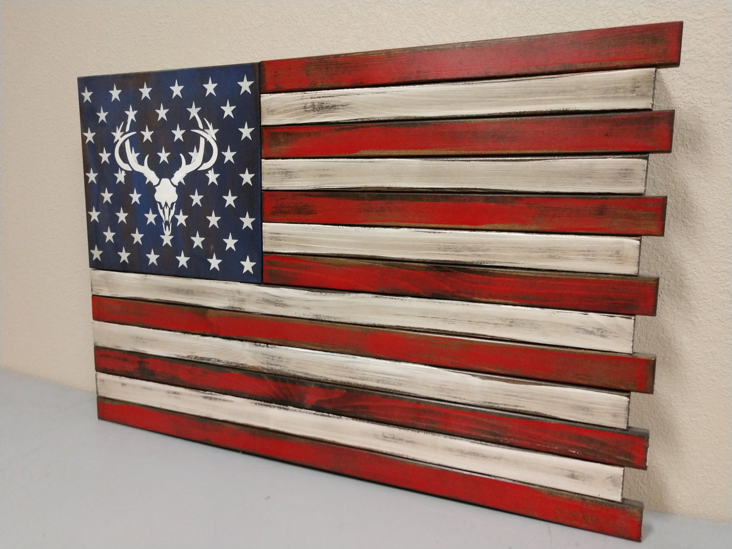 Large American Flag Gun Concealment Case with 2 Compartments