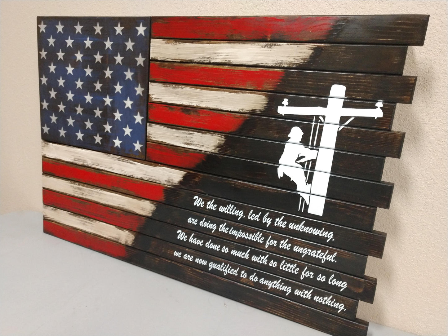 Premium 2 Compartment Gun Case - Half Flag & Half Logo Designs