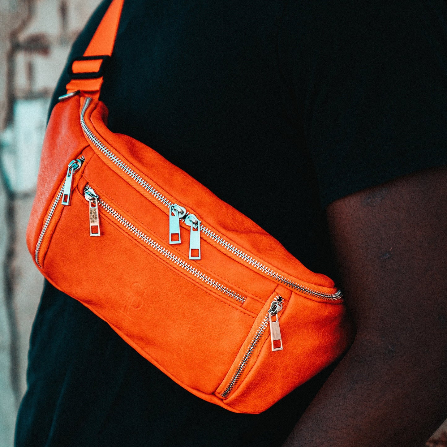 Orange Cross Sling Bag