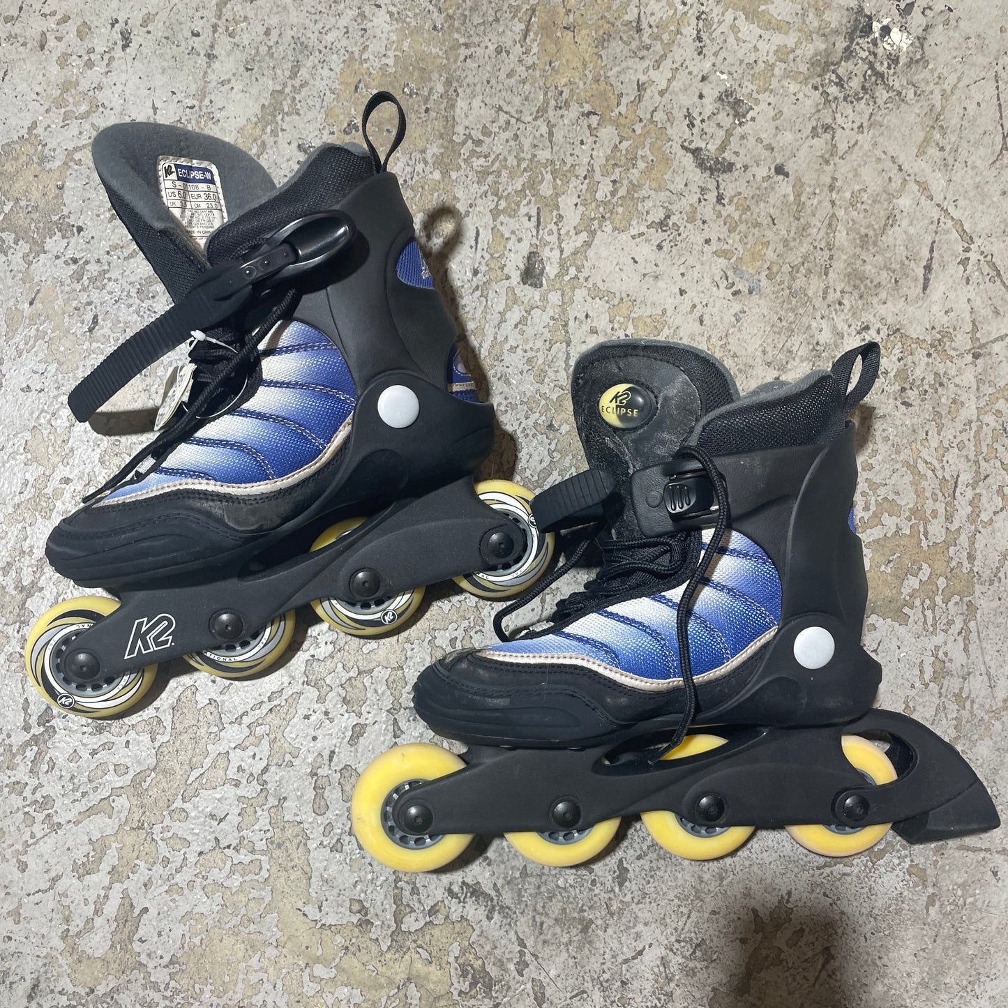 K2 Eclipse Inline Rollerblade Skate - Blue/Black [Size 6 Women]