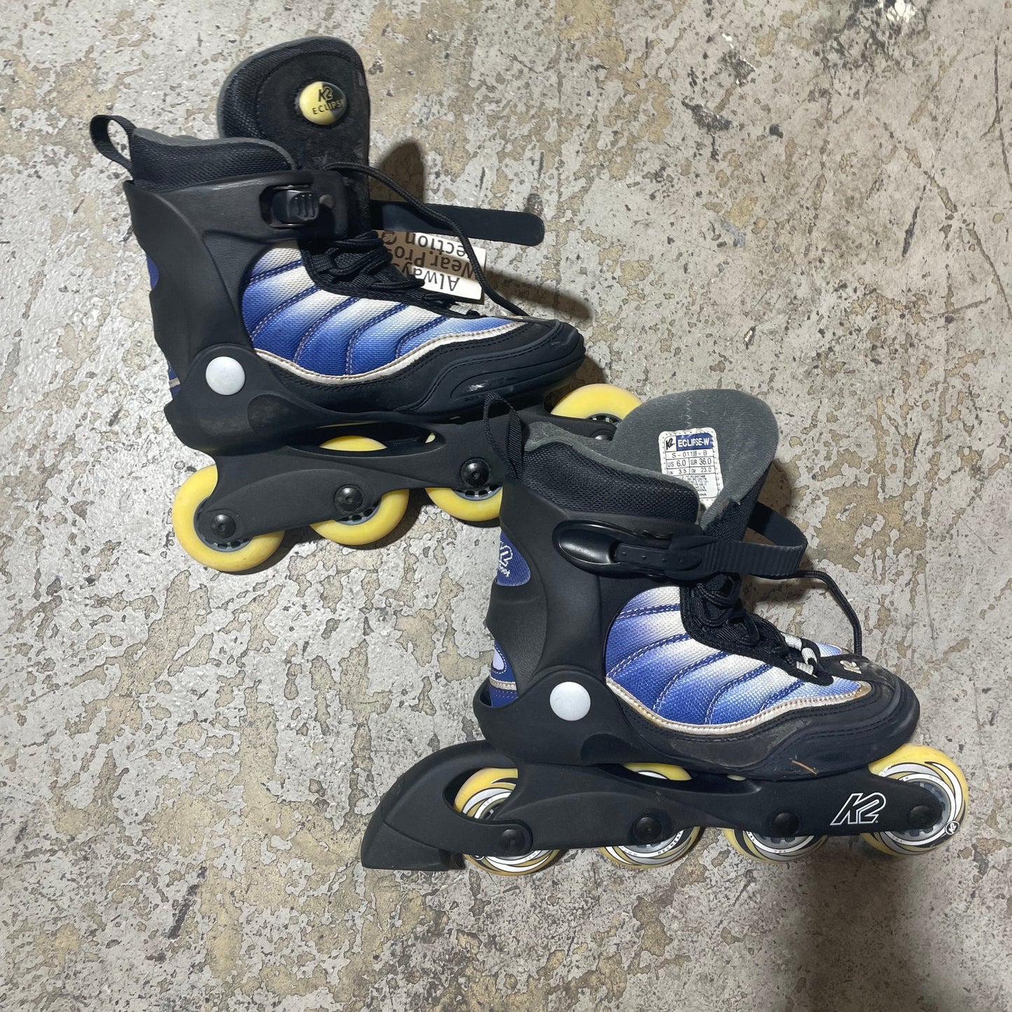 K2 Eclipse Inline Rollerblade Skate - Blue/Black [Size 6 Women]