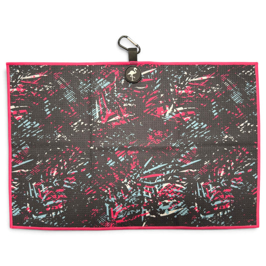 Shadow Palms Golf Towel | 24” x 16” Microfiber Towel | Magnetic Clip & Carabiner | Premium Golf Accessory
