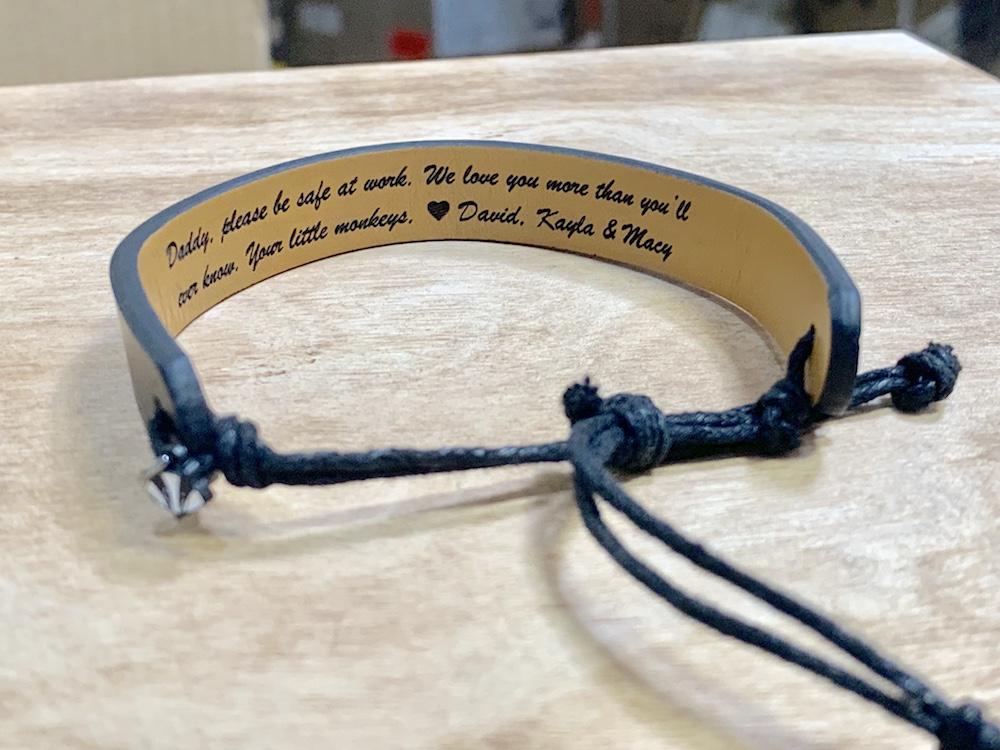 Personalized Leather Bracelet