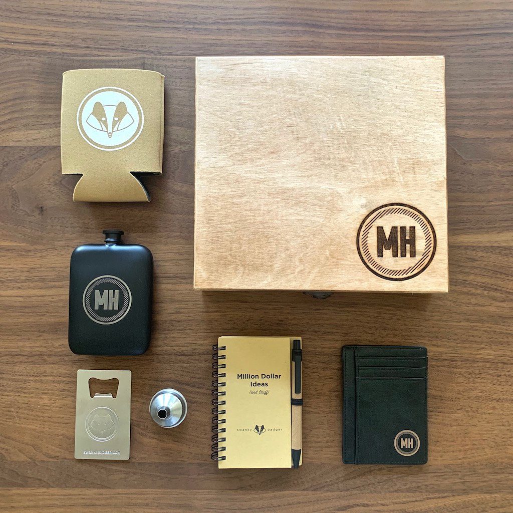 Groomsmen Gift Box // Circle Black #1