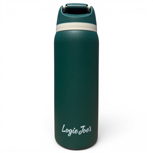 The Longhorn Hydration Bottle | 32oz Insulated Stainless Steel | Flip Straw Lid w/ Handle