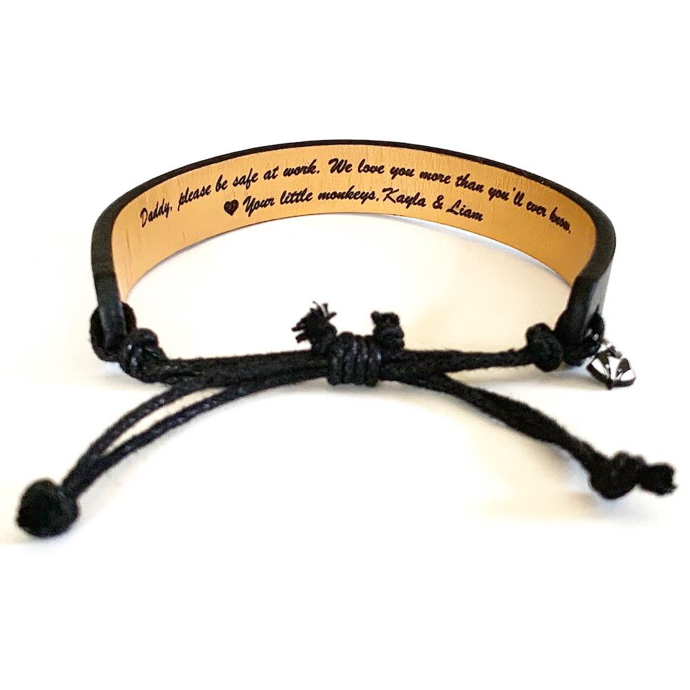 Personalized Leather Bracelet