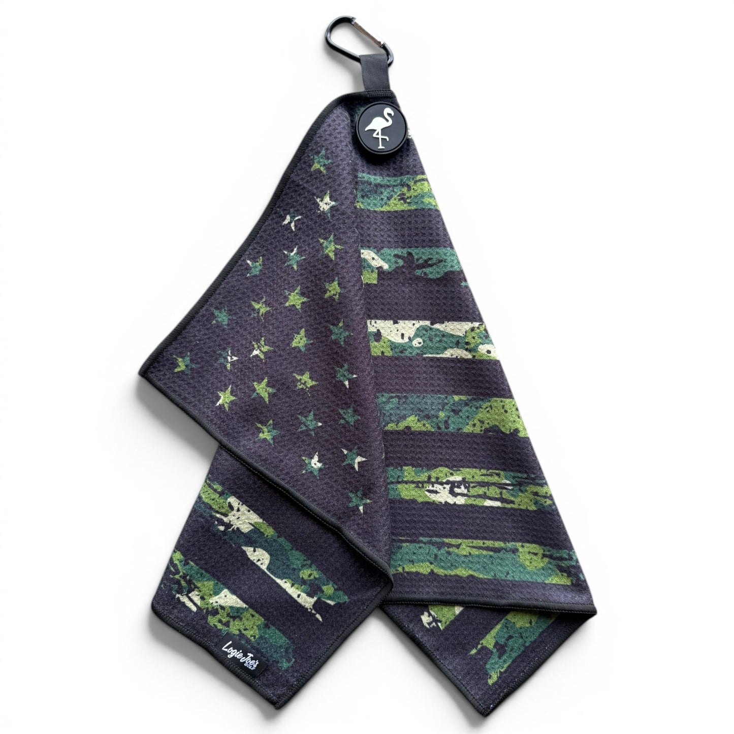 Tactical Golf Towel | 24” x 16” Microfiber Towel | Magnetic Clip & Carabiner | Premium Golf Accessory