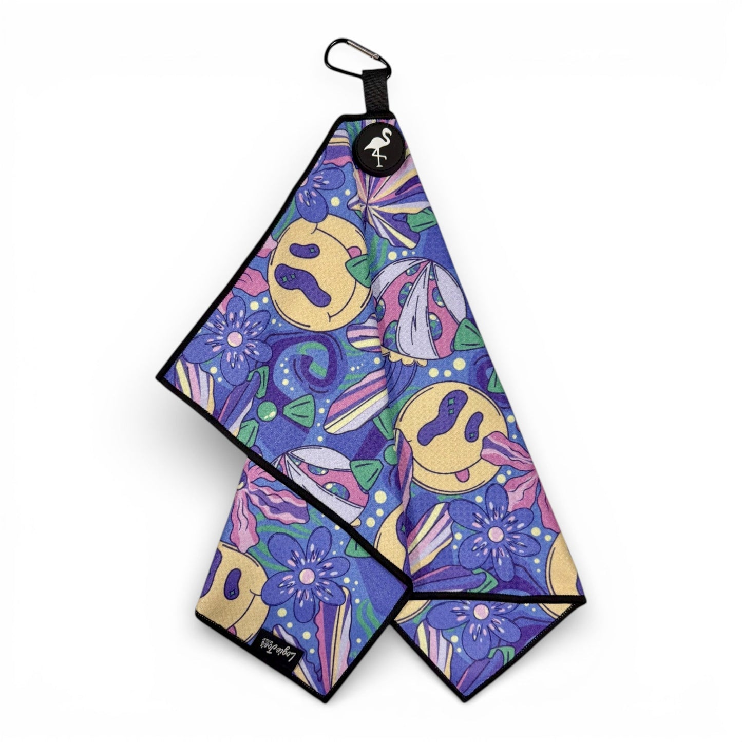 Purple Haze Golf Towel | Premium Double-Sided Microfiber | Heavy-Duty Magnetic Towel with Carabiner Clip | 24 x 16 in