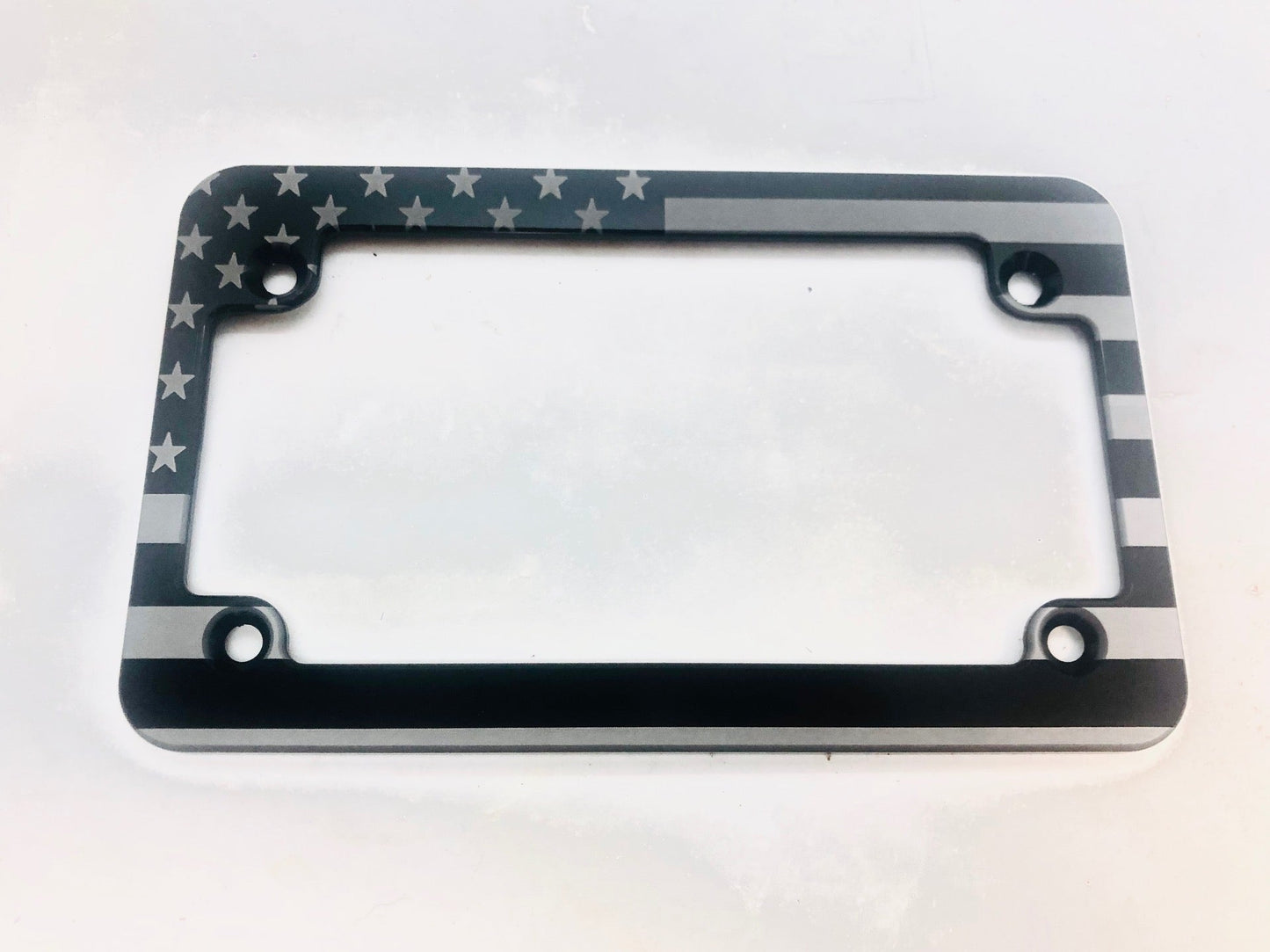 American Flag Slim Billet Aluminum Motorcycle License Plate Frame