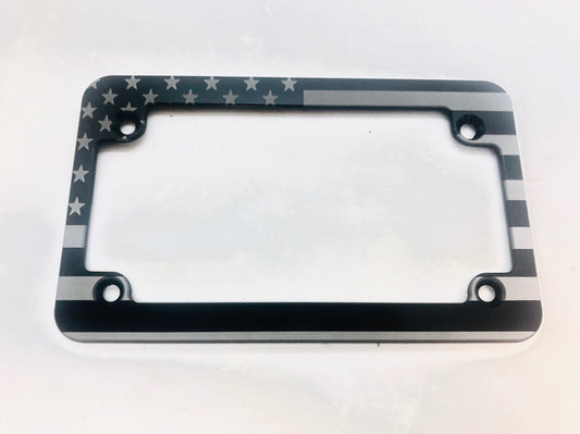 American Flag Slim Billet Aluminum Motorcycle License Plate Frame