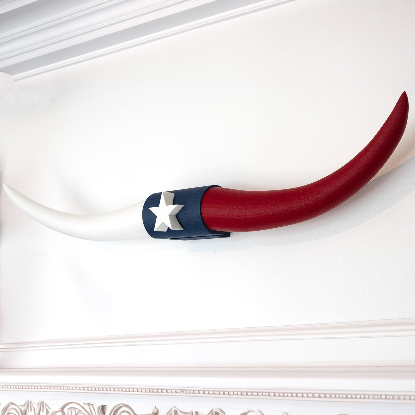 ADG42 Texas Flag Faux Steer Horns Decor