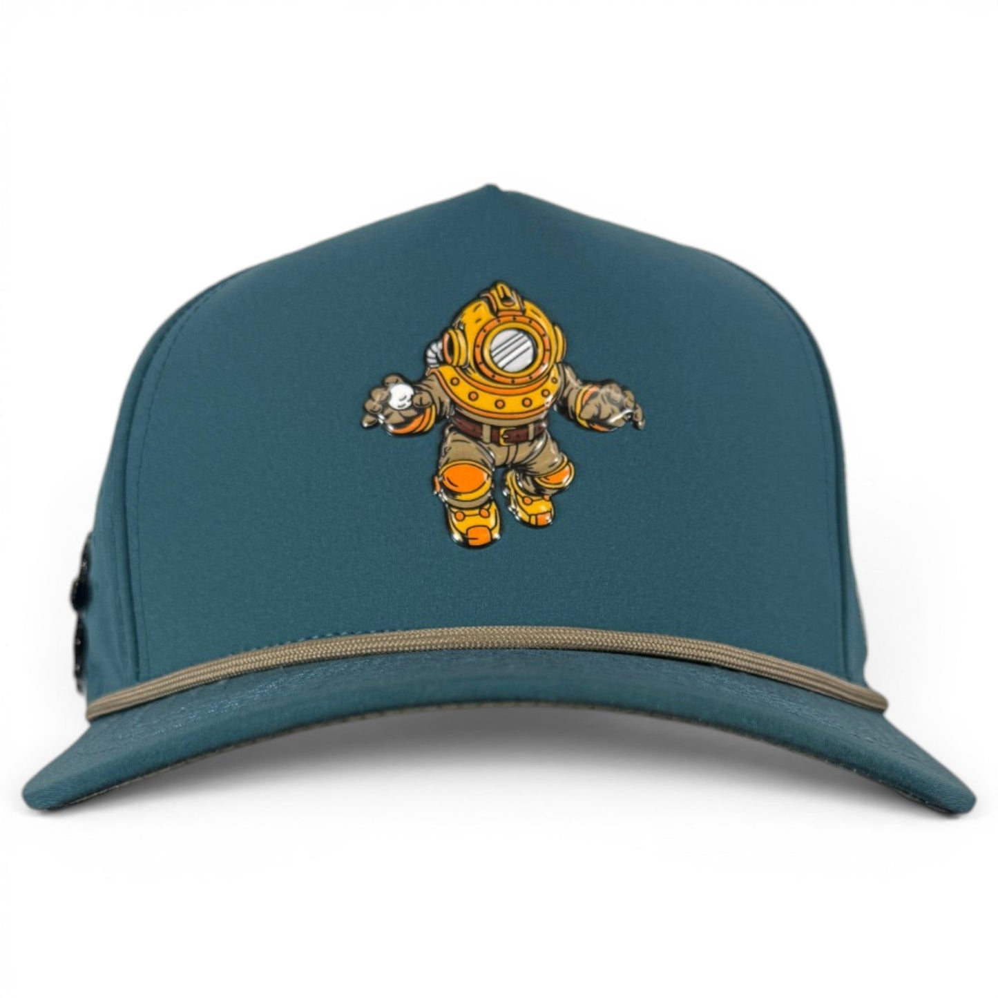 Deep Dive Golf Hat | Snapback Cap | Built-in Magnetic Ball Marker Holder + Marker Included | Adjustable Scuba Diver
