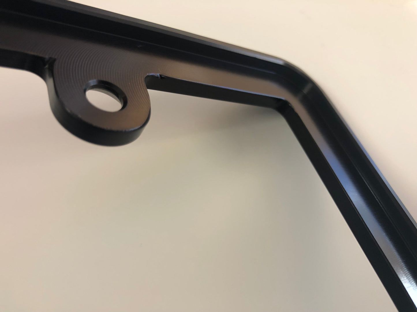 Billet Aluminum License Plate Frame Slim Black Anodized