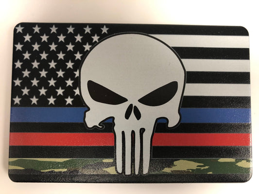 American Flag Blue Line Red Line Camo Line Punisher Hitch Cover