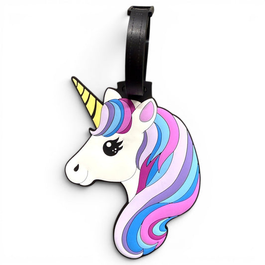 Cute Unicorn Clip-On Tag | Multi-Use Bag Tag, Travel Tag, Golf Accessory