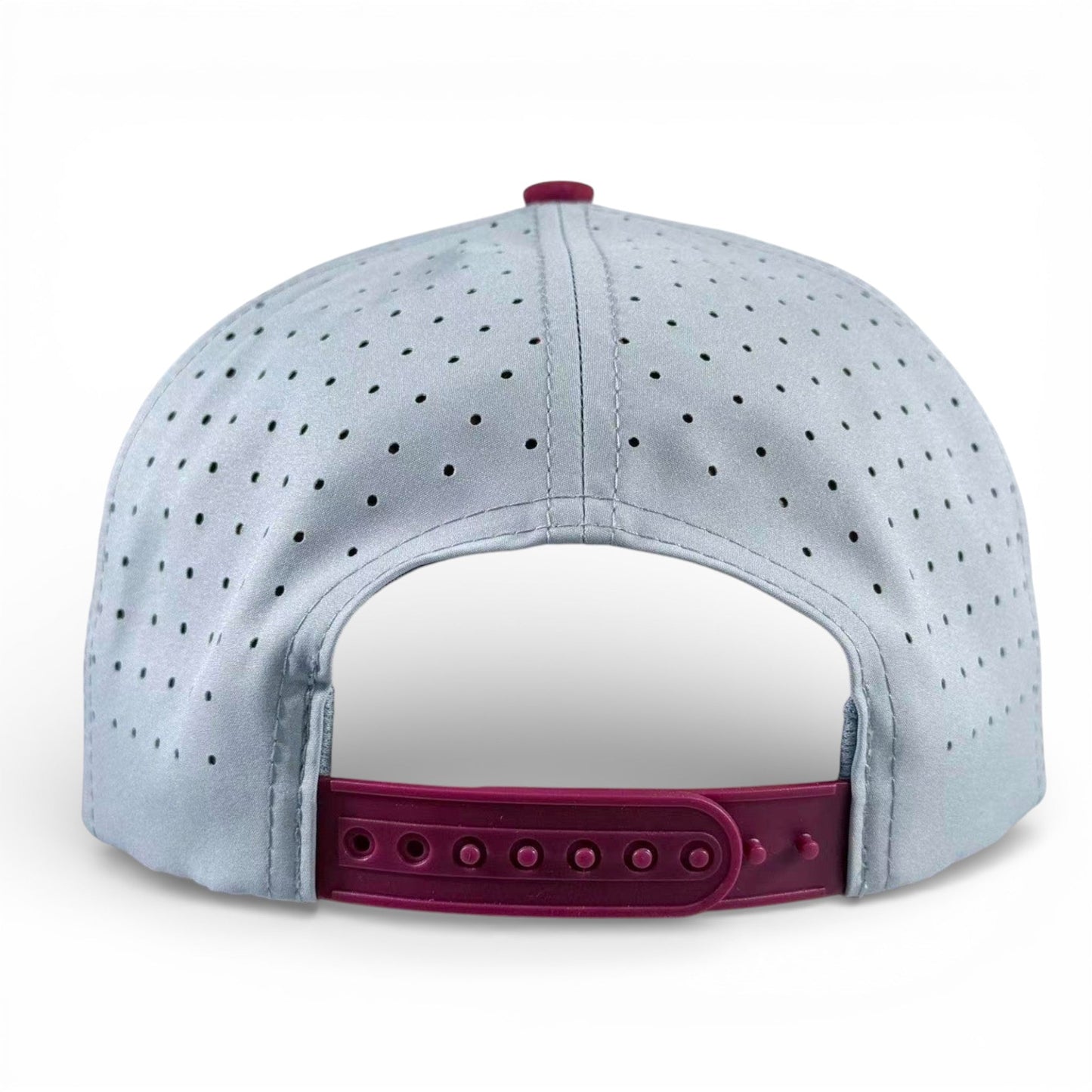 Transfusion Golf Hat | Snapback Cap | Built-in Magnetic Ball Marker Holder + Marker Included | Adjustable Light Gray