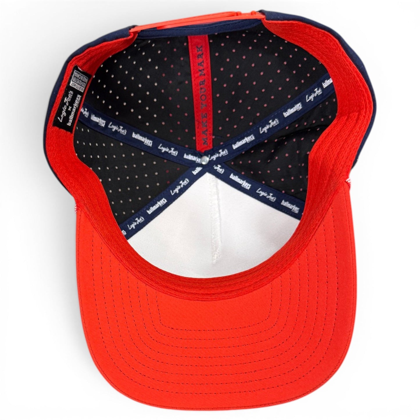 Freedom Flight Golf Hat | Snapback Cap | Built-in Magnetic Ball Marker Holder + Marker Included | Adjustable USA Eagle Red White Blue