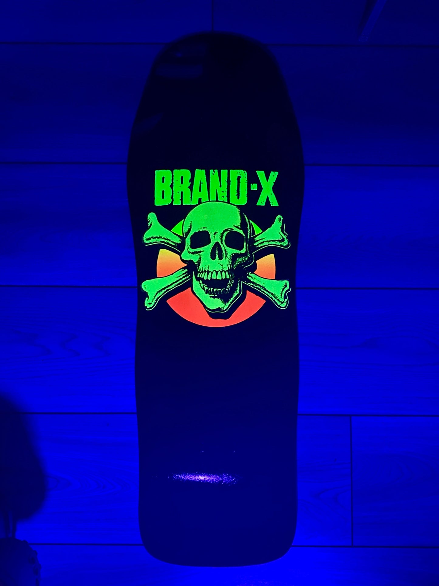 Knucklehead FLOCKED, FLUORESCENT & GLOW-IN-DARK Limited Edition Deck 10.1"x30" HAND PAINTED (1 of 5)