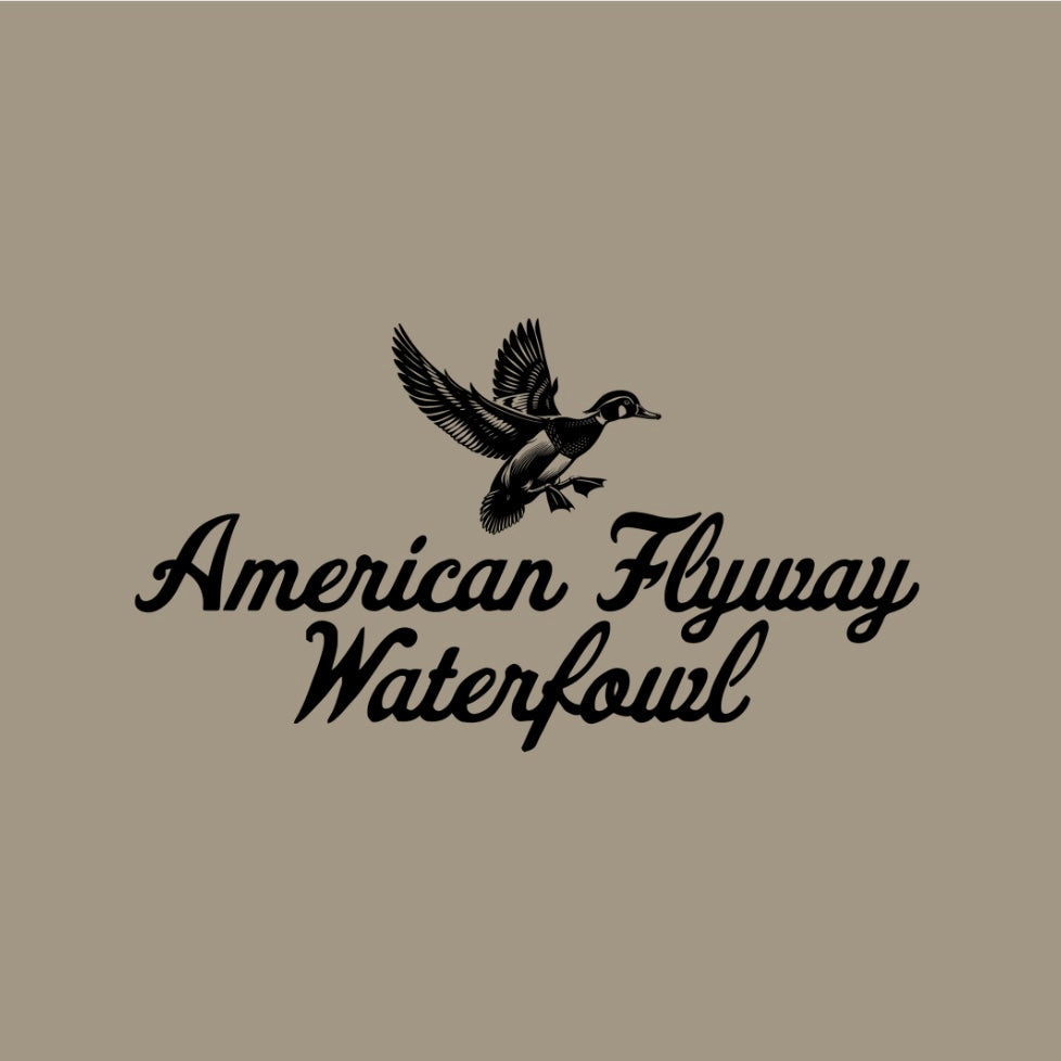 Vintage Wood Duck Logo Design with Pocket in Khaki