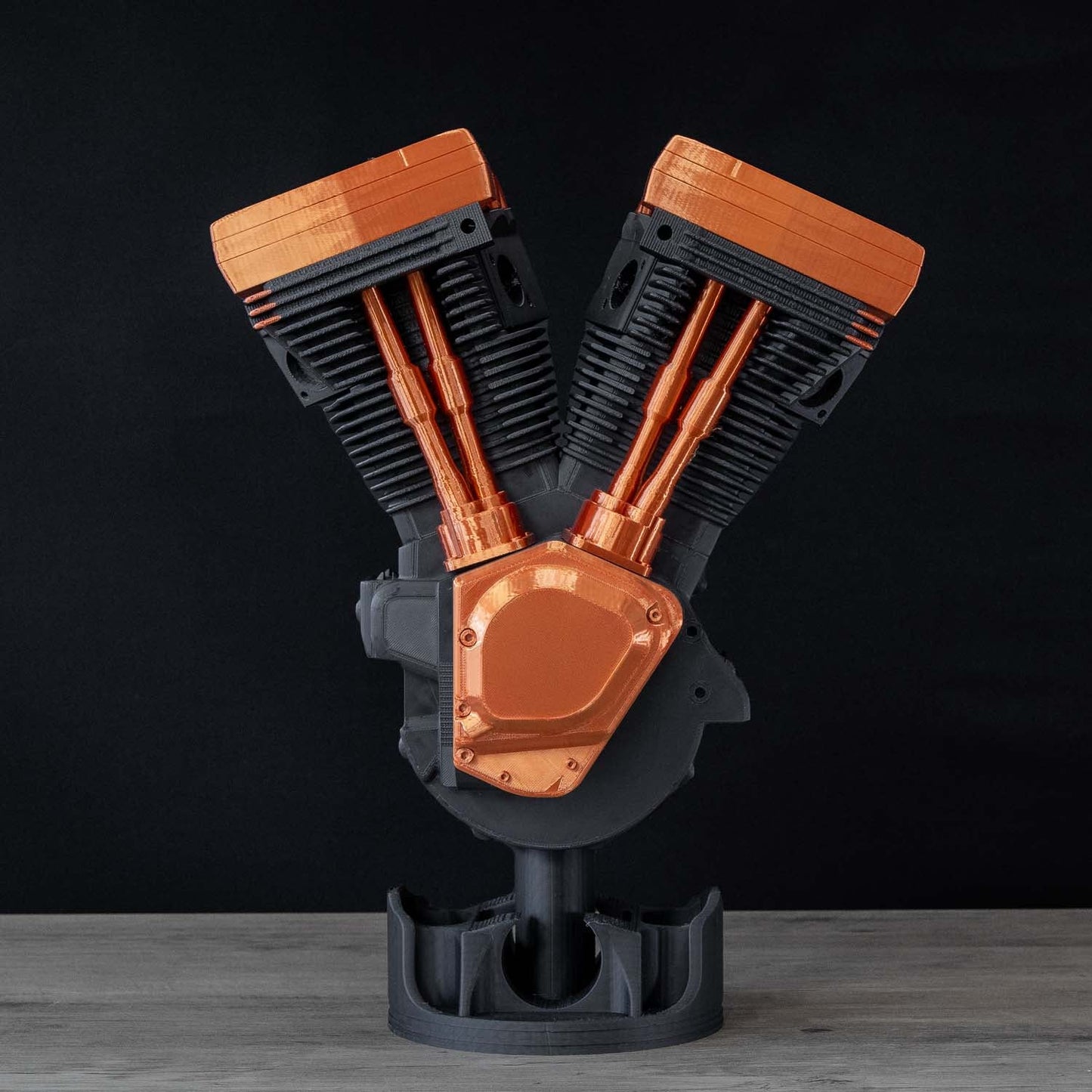 ADG42 V-Twin Engine Display - Black and Copper