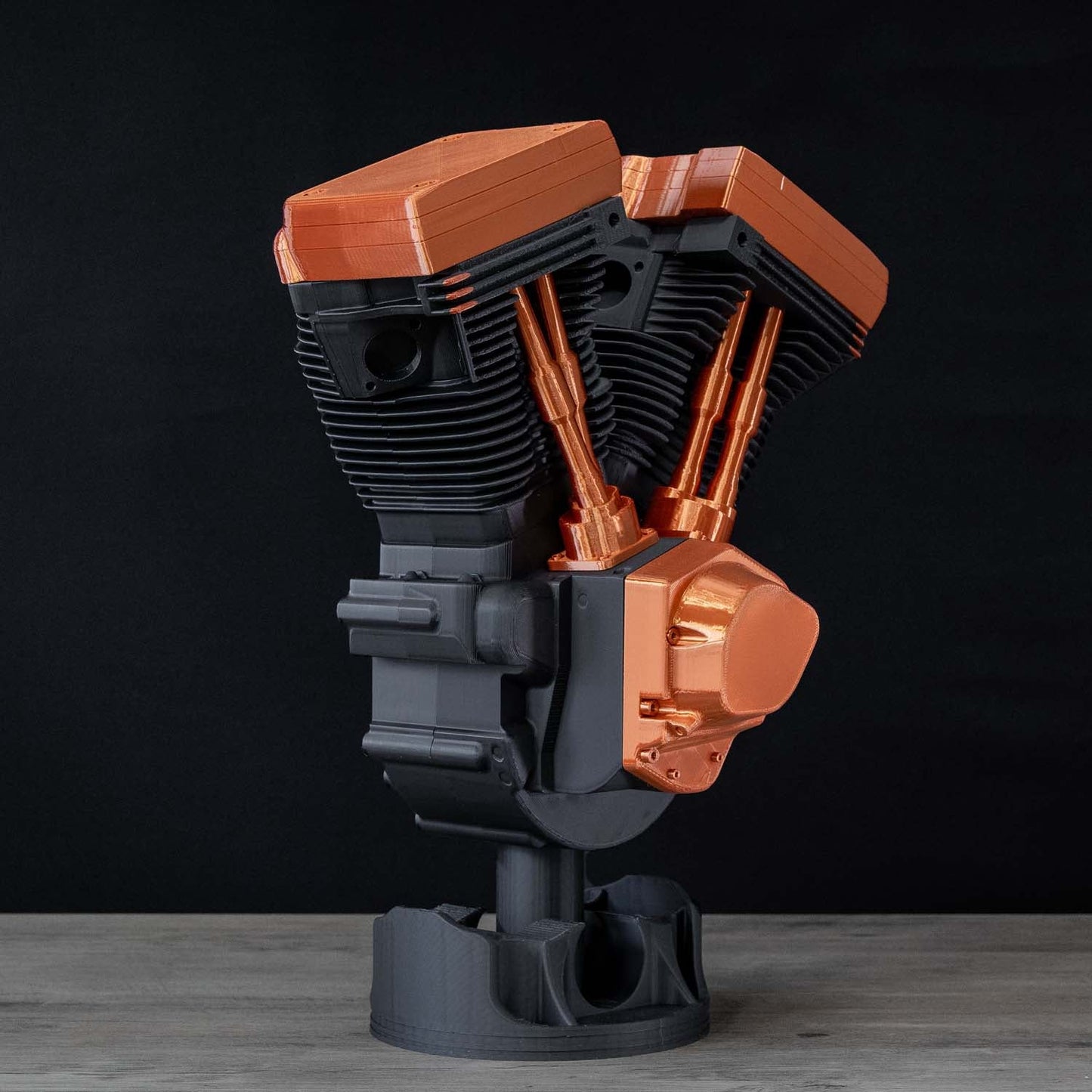 ADG42 V-Twin Engine Display - Black and Copper