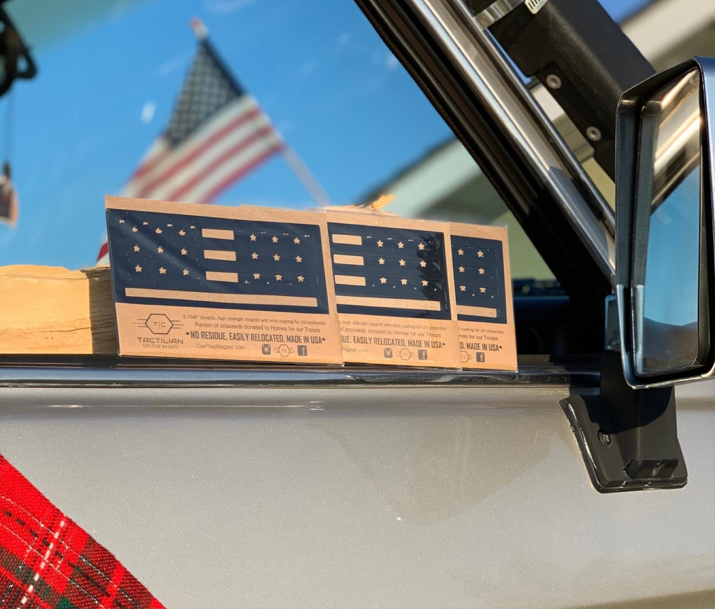 American Flag Vehicle Magnets - Black (Best-Seller)