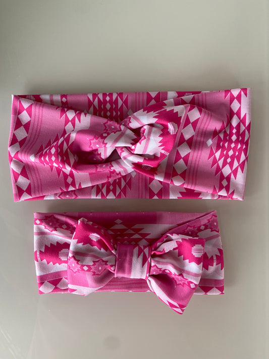 Pink Aztec Sport Headband