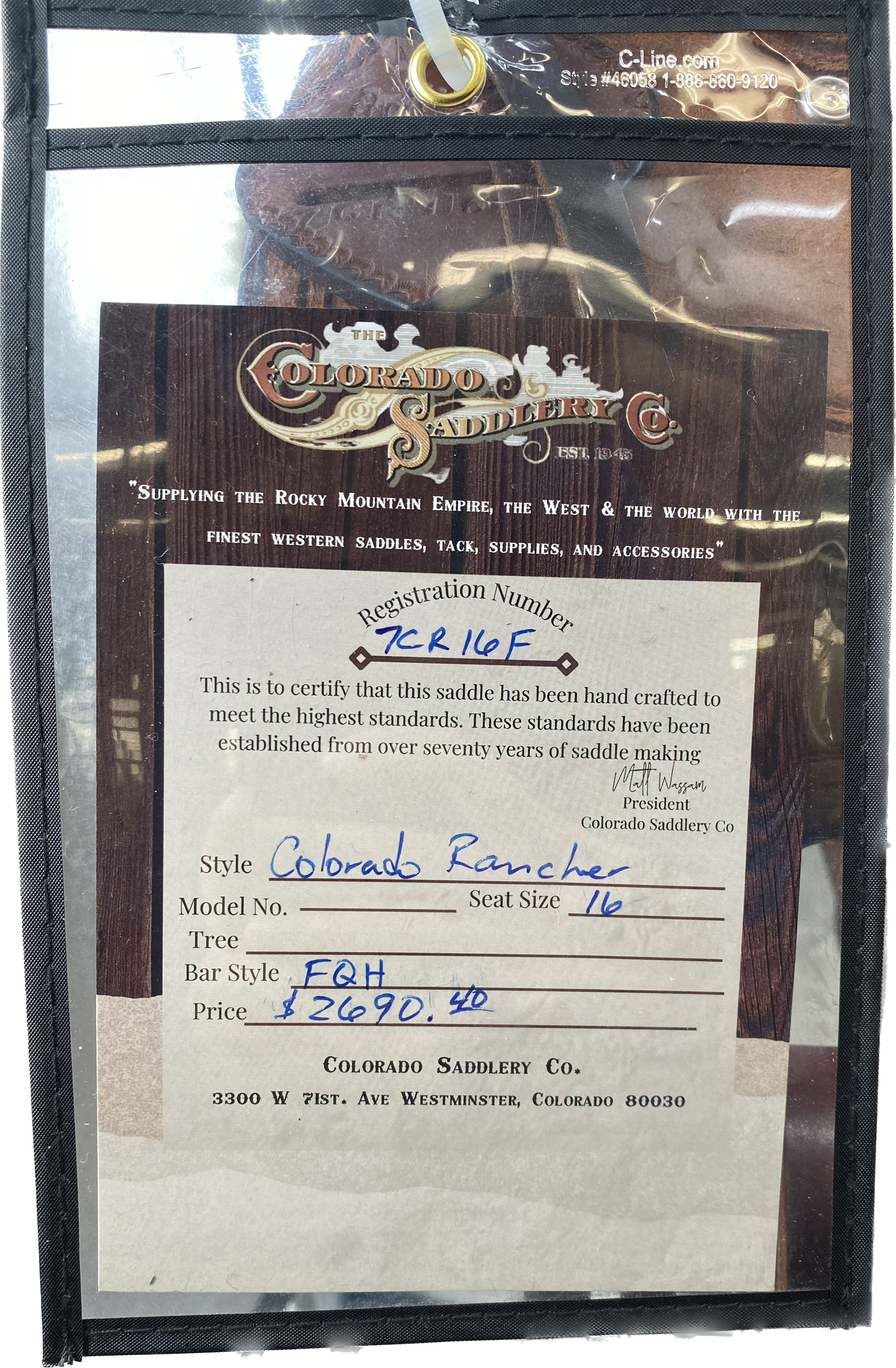 Colorado Rancher, 16"