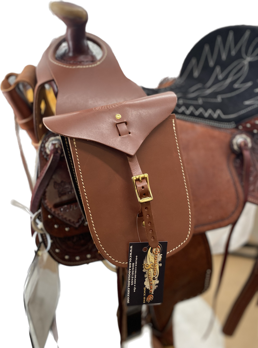 Ultra Rider Brown Horn Bag with Detachable Holster