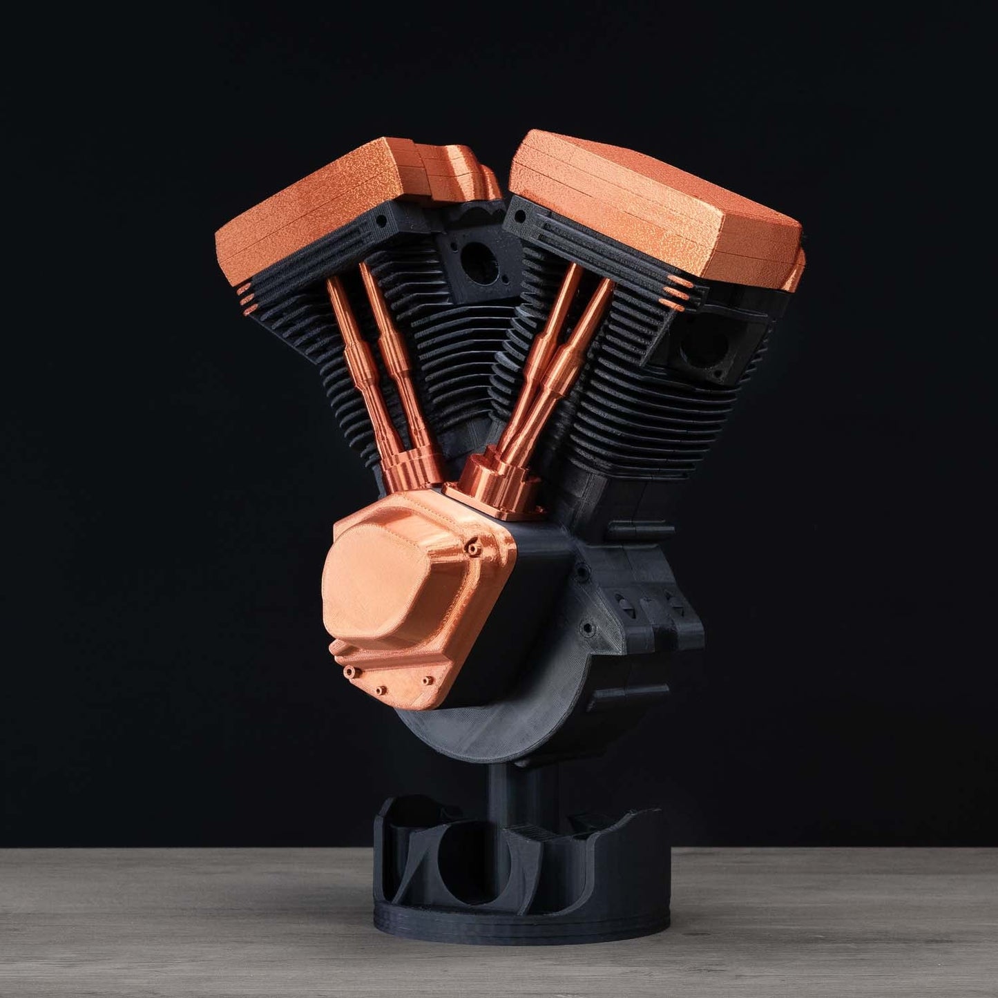 ADG42 V-Twin Engine Display - Black and Copper