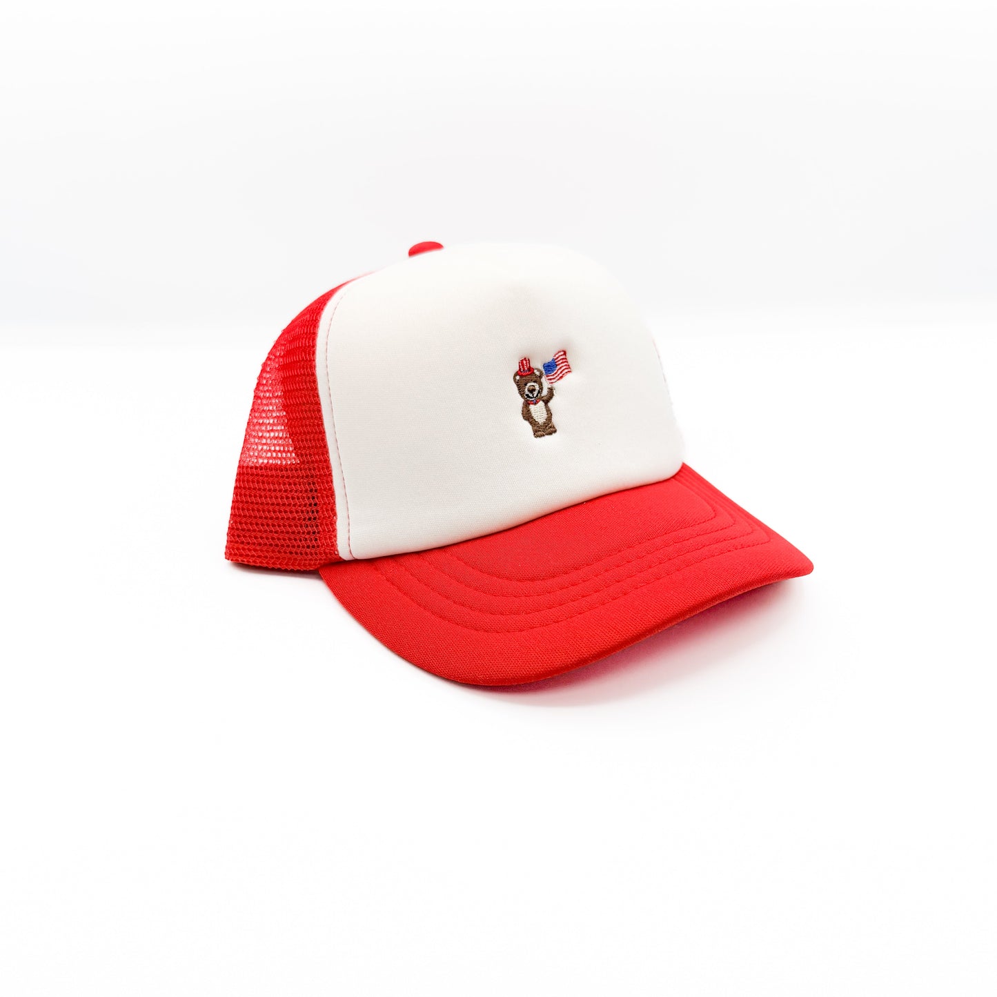 Tiny Patriotic Bear Trucker Hat