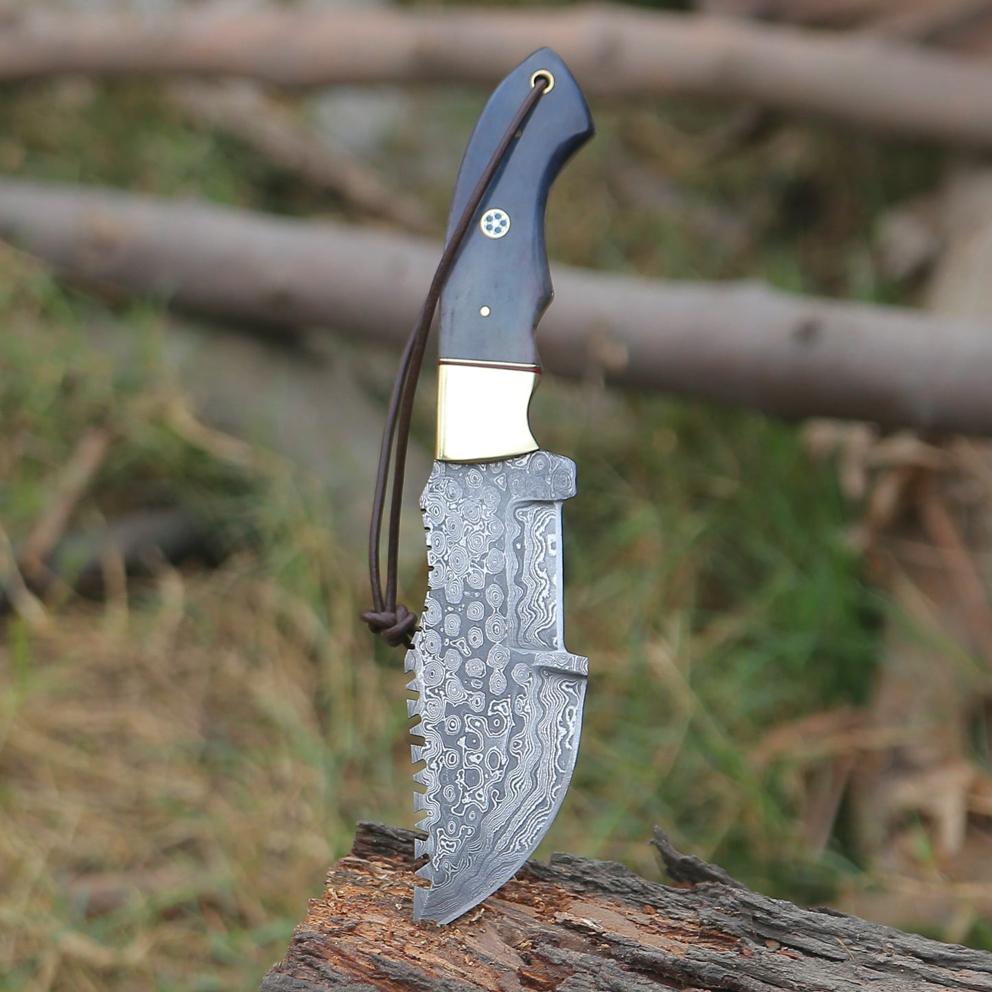 ShadowRidge Damascus Steel Premium Tracker Knife
