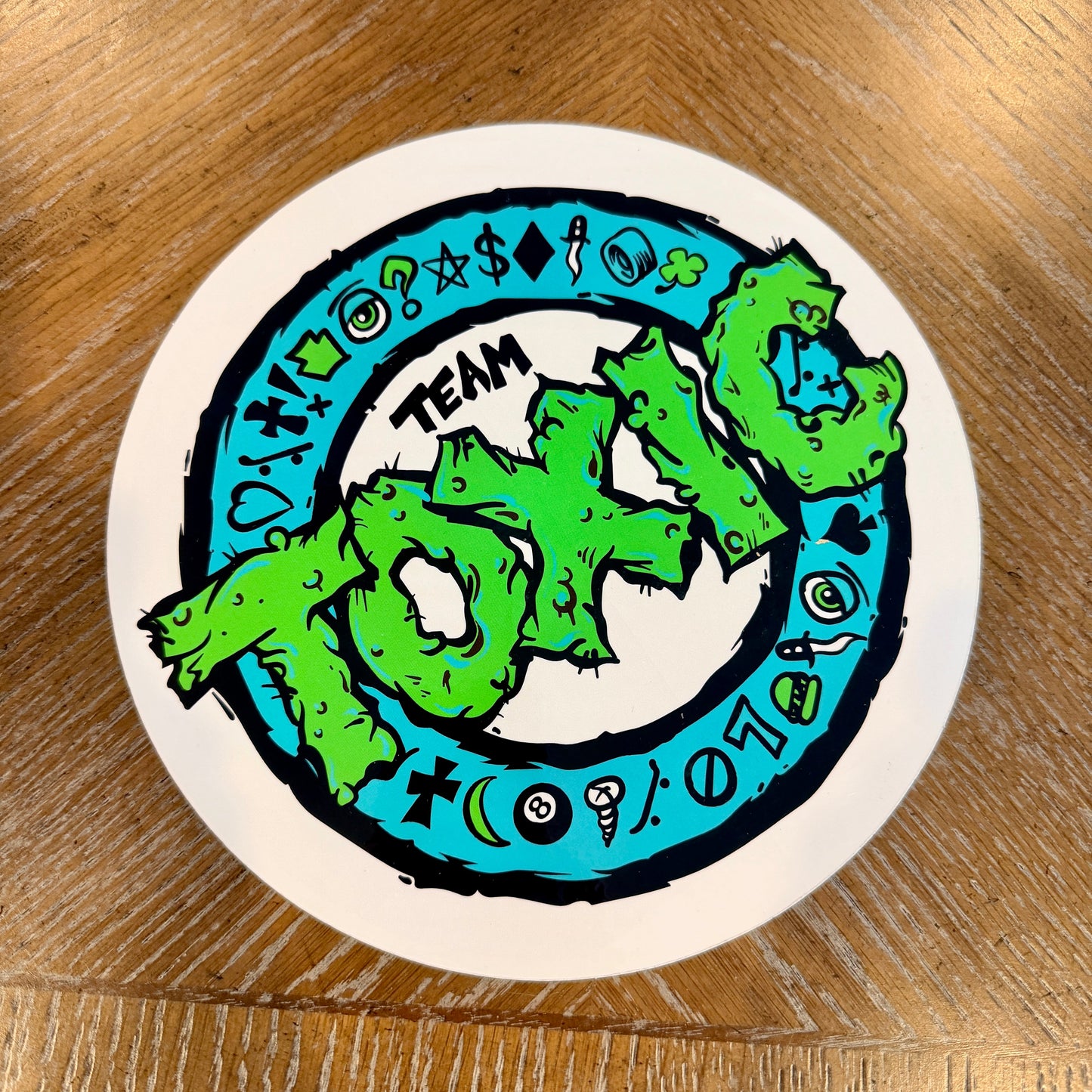 Toxic Round HUGE Sticker 8”