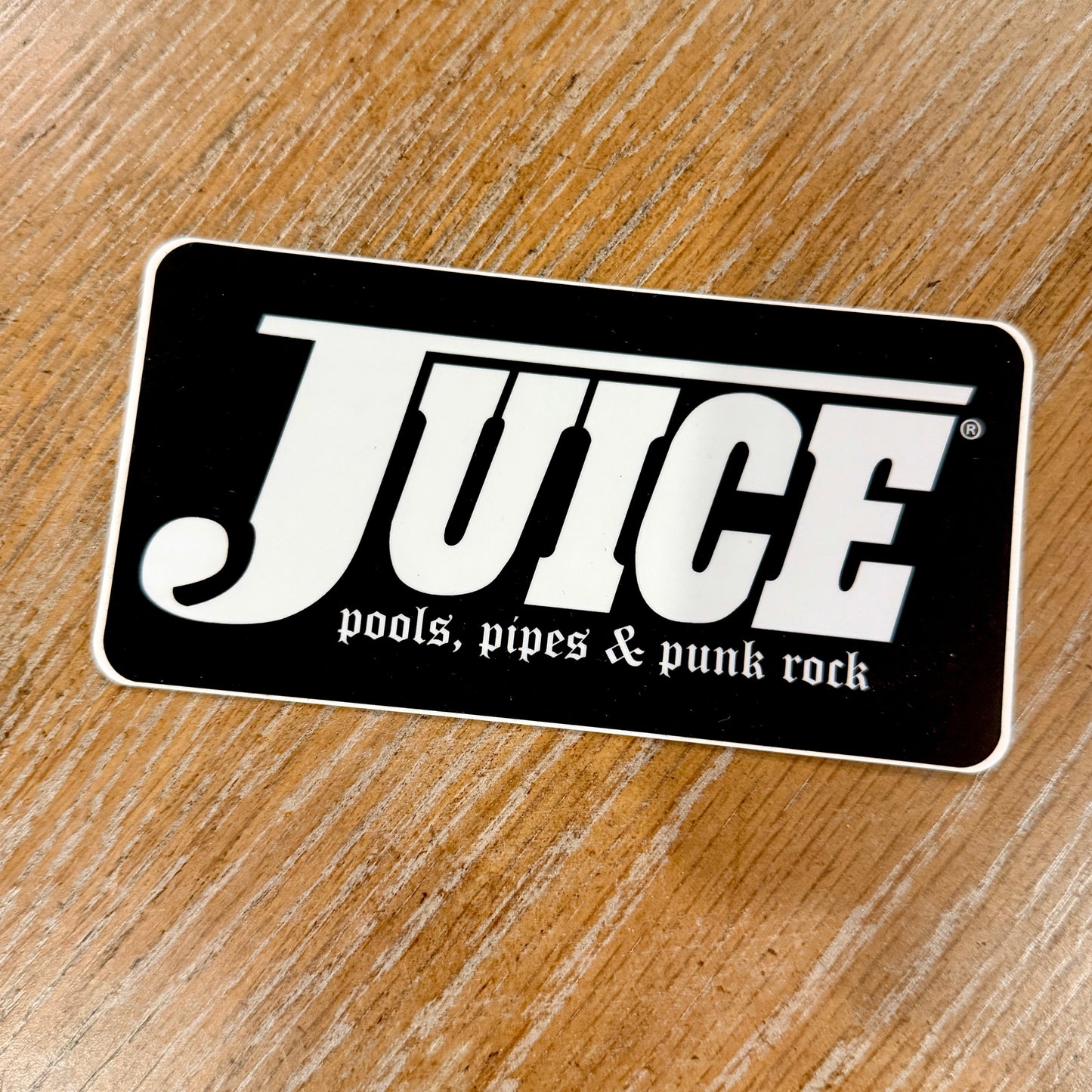 JUICE Pools, Pipes, & Punk Rock Sticker 5"