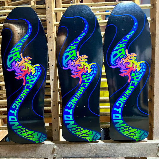 Bryan Pennington BBC Escher Lizard, Limited Edition, HAND-PAINTED, GLOW Deck 10.3"x30.5" (1 of 15)
