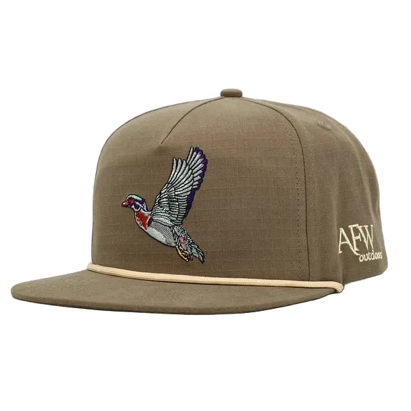 Flying Wood Duck Brown RipStop Hat