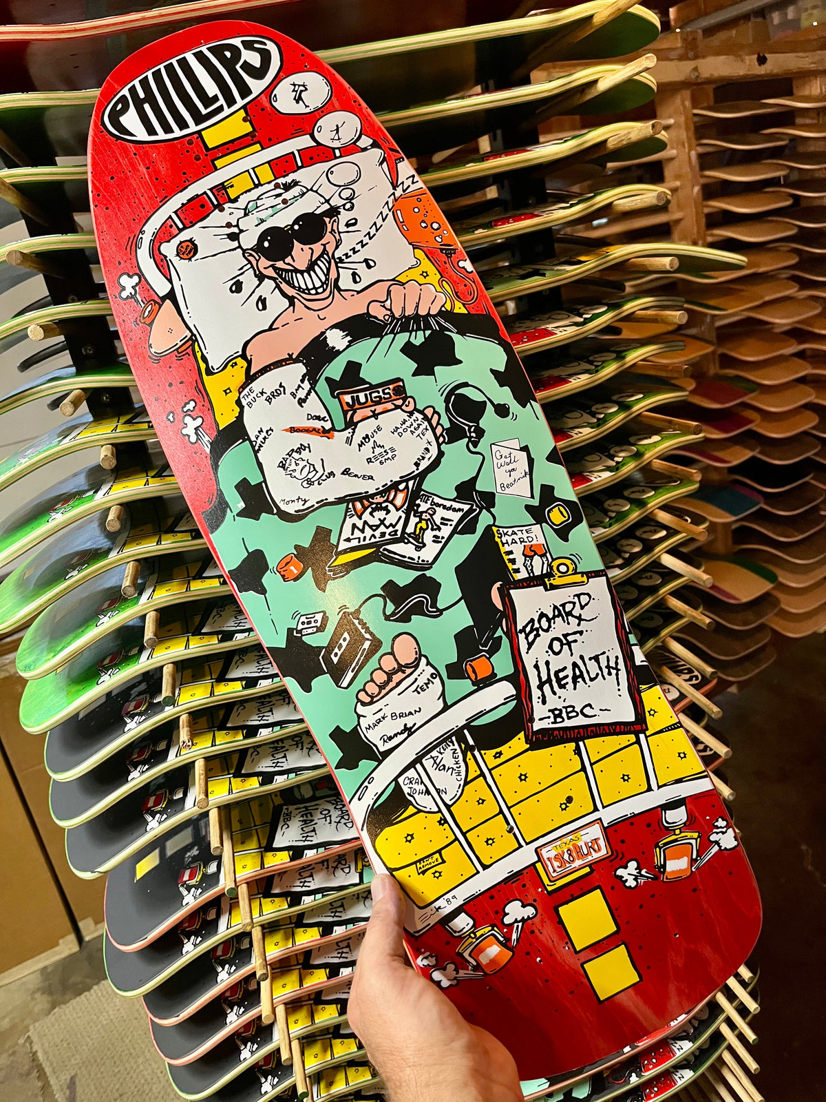 Jeff Phillips BOARD OF HEALTH Limited Edition BBC Deck, HAND-PAINTED (1 of 50) (PRE-ORDER, OCTOBER)