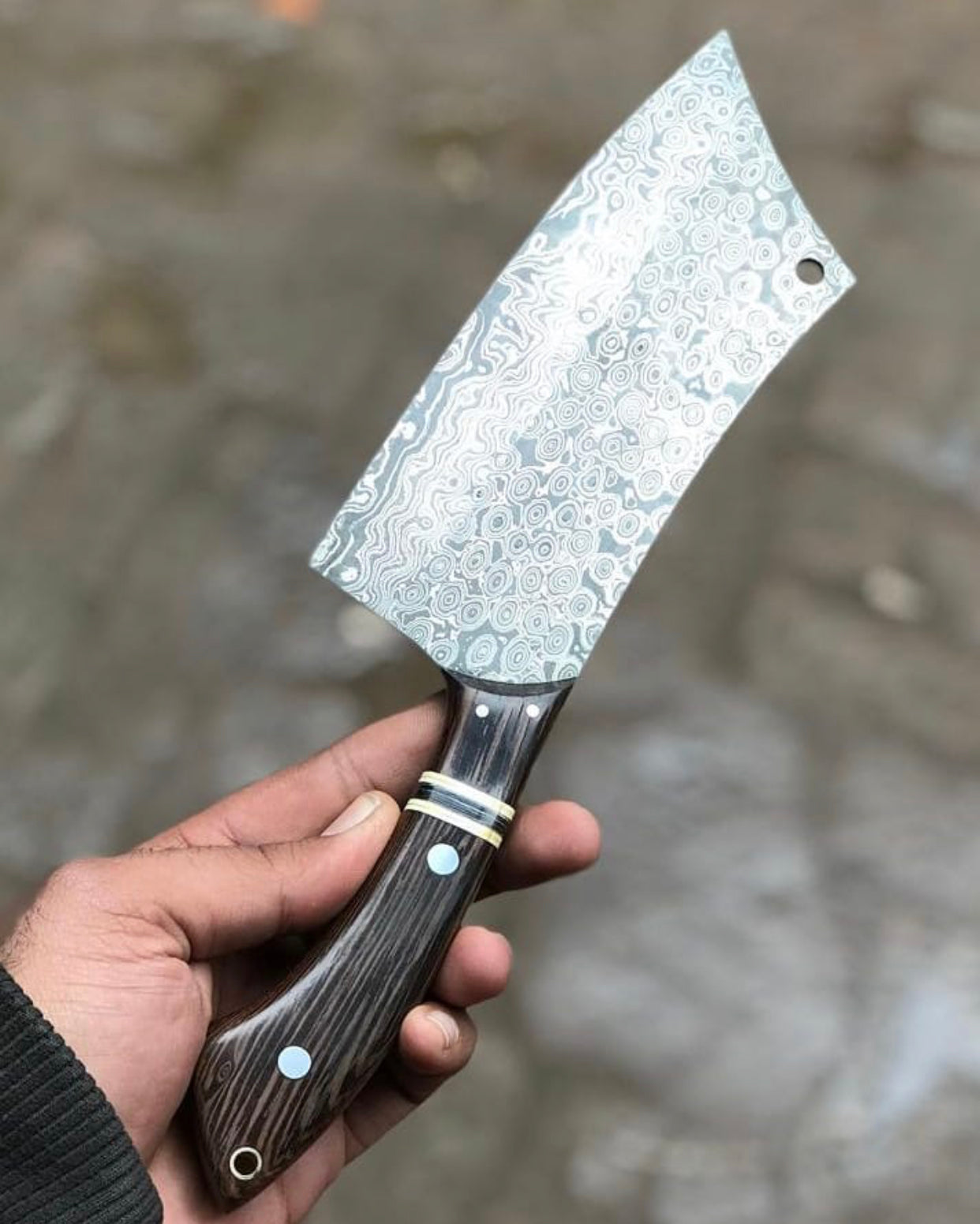 Damascus Steel Cleaver Knife