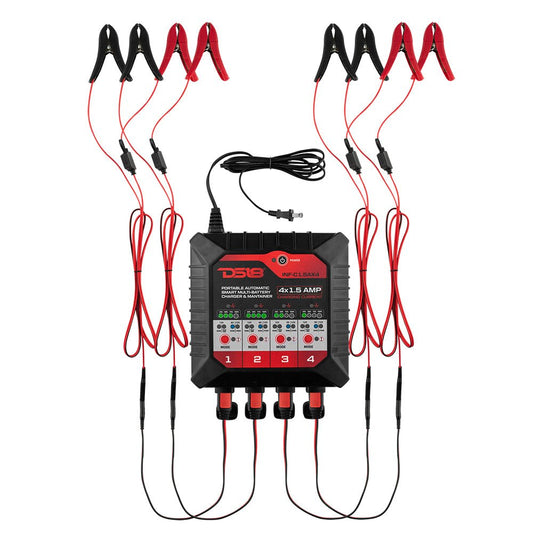 4 X 1.5 AMP Automatic Smart Lithium and AGM Battery Charger and Maintainer