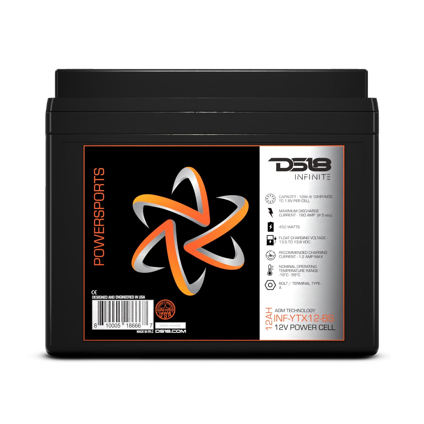 INFINITE 450 Watts 12 AH AGM Power Cell For Power Sports