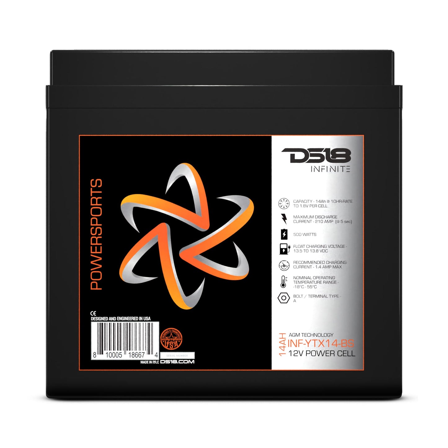 INFINITE 500 Watts 14 AH AGM Power Cell For Power Sports