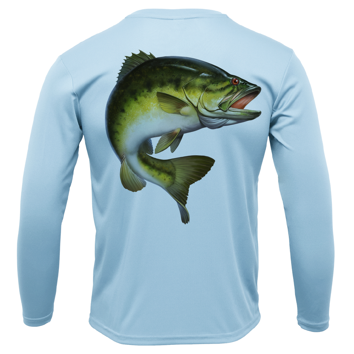 Florida Freshwater Born Largemouth Bass Girl's Long Sleeve UPF 50+ Dry-Fit Shirt